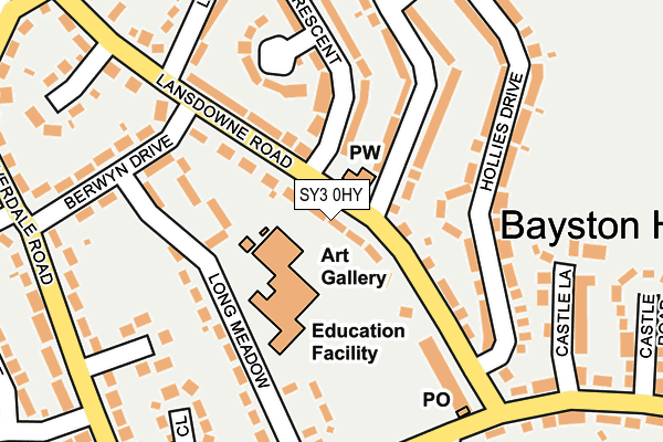 SY3 0HY map - OS OpenMap – Local (Ordnance Survey)