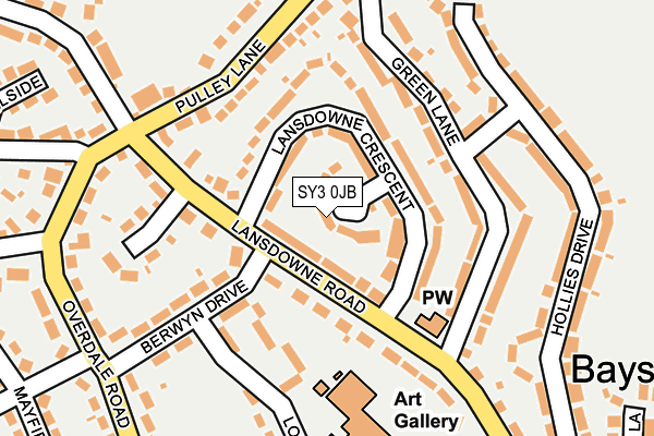 SY3 0JB map - OS OpenMap – Local (Ordnance Survey)