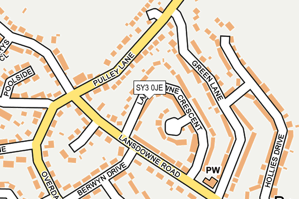 SY3 0JE map - OS OpenMap – Local (Ordnance Survey)