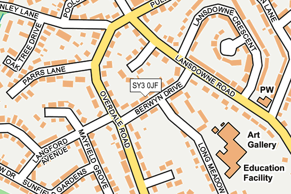 SY3 0JF map - OS OpenMap – Local (Ordnance Survey)