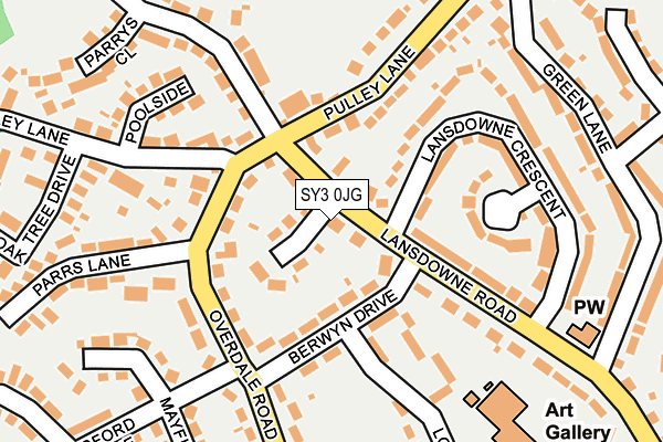 SY3 0JG map - OS OpenMap – Local (Ordnance Survey)