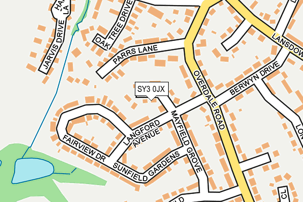 SY3 0JX map - OS OpenMap – Local (Ordnance Survey)