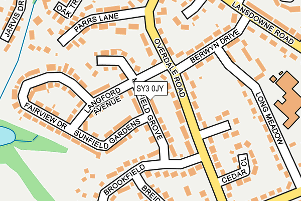 SY3 0JY map - OS OpenMap – Local (Ordnance Survey)