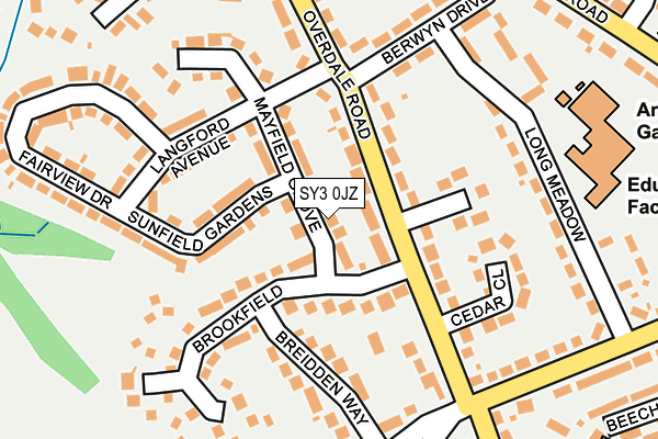 SY3 0JZ map - OS OpenMap – Local (Ordnance Survey)