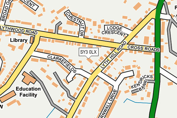 SY3 0LX map - OS OpenMap – Local (Ordnance Survey)