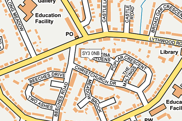 SY3 0NB map - OS OpenMap – Local (Ordnance Survey)