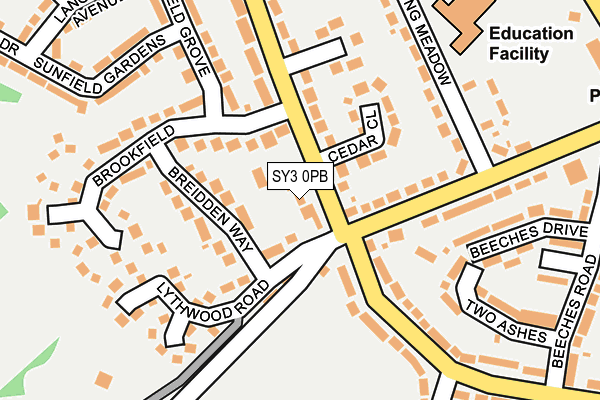 SY3 0PB map - OS OpenMap – Local (Ordnance Survey)