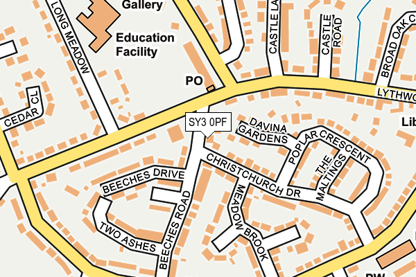 SY3 0PF map - OS OpenMap – Local (Ordnance Survey)