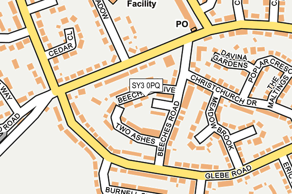 SY3 0PQ map - OS OpenMap – Local (Ordnance Survey)