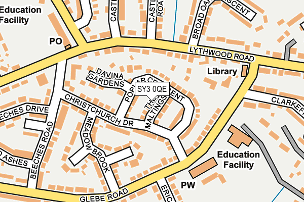 SY3 0QE map - OS OpenMap – Local (Ordnance Survey)