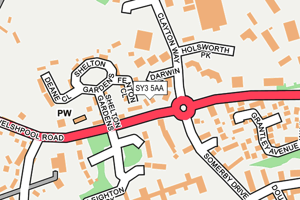 SY3 5AA map - OS OpenMap – Local (Ordnance Survey)