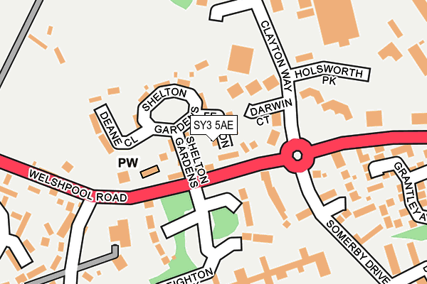 SY3 5AE map - OS OpenMap – Local (Ordnance Survey)