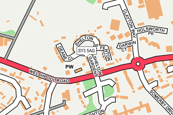 SY3 5AG map - OS OpenMap – Local (Ordnance Survey)