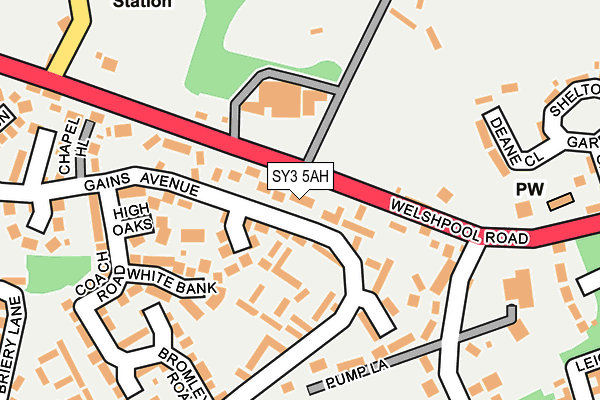 SY3 5AH map - OS OpenMap – Local (Ordnance Survey)