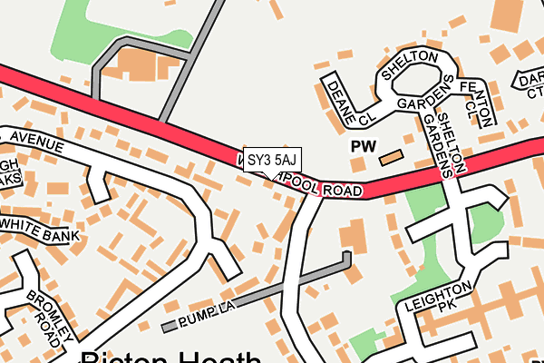 SY3 5AJ map - OS OpenMap – Local (Ordnance Survey)