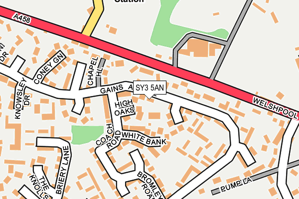 SY3 5AN map - OS OpenMap – Local (Ordnance Survey)