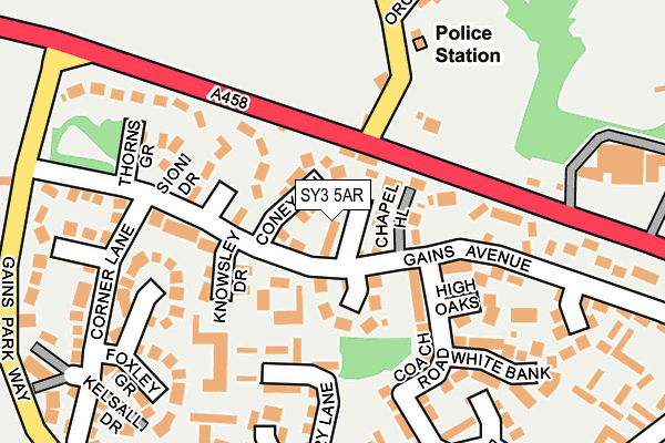 SY3 5AR map - OS OpenMap – Local (Ordnance Survey)