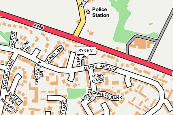 SY3 5AT map - OS OpenMap – Local (Ordnance Survey)