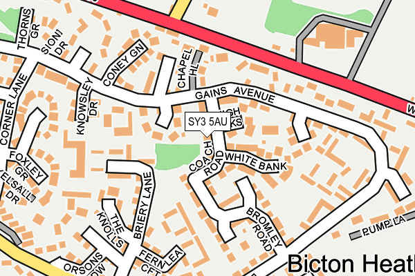 SY3 5AU map - OS OpenMap – Local (Ordnance Survey)