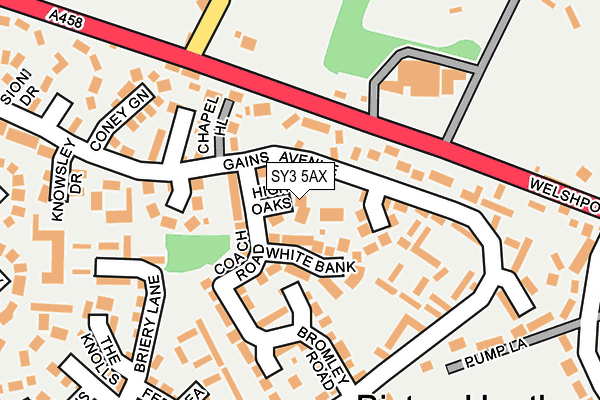 SY3 5AX map - OS OpenMap – Local (Ordnance Survey)