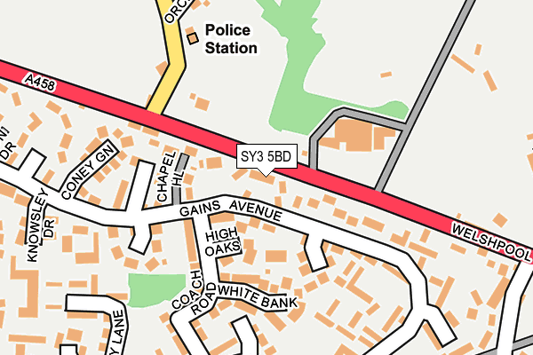 SY3 5BD map - OS OpenMap – Local (Ordnance Survey)