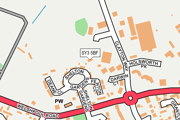 SY3 5BF map - OS OpenMap – Local (Ordnance Survey)