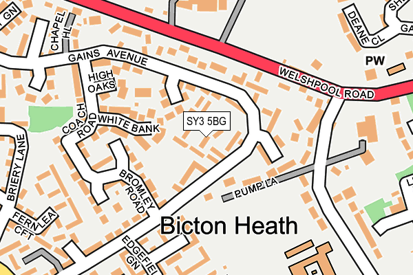 SY3 5BG map - OS OpenMap – Local (Ordnance Survey)