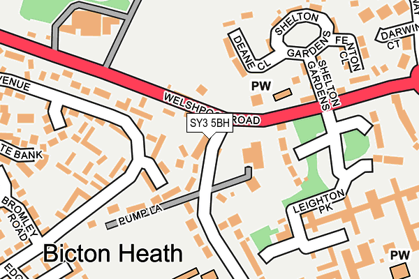 SY3 5BH map - OS OpenMap – Local (Ordnance Survey)