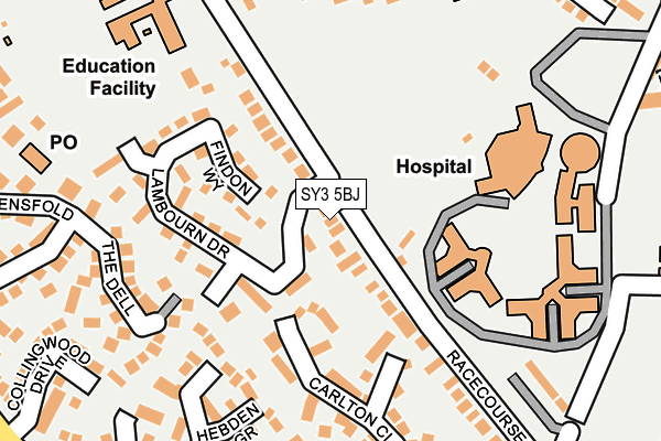 SY3 5BJ map - OS OpenMap – Local (Ordnance Survey)