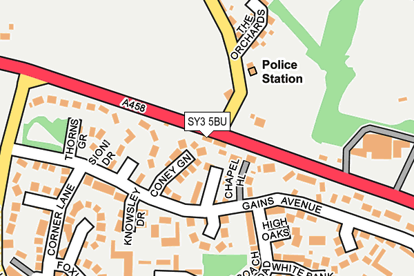 SY3 5BU map - OS OpenMap – Local (Ordnance Survey)