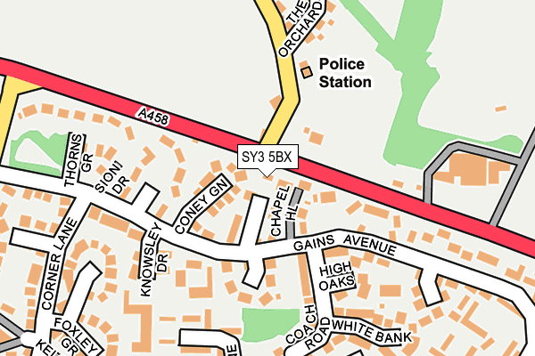 SY3 5BX map - OS OpenMap – Local (Ordnance Survey)