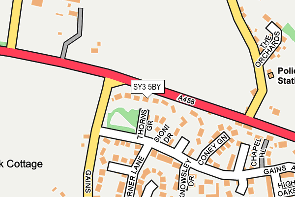 SY3 5BY map - OS OpenMap – Local (Ordnance Survey)