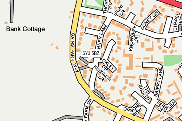 SY3 5BZ map - OS OpenMap – Local (Ordnance Survey)