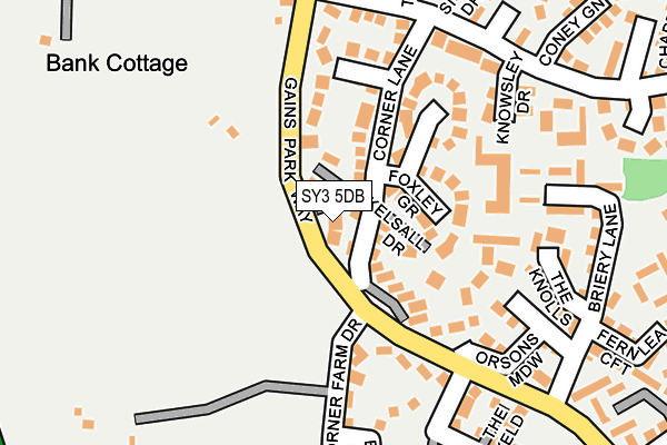 SY3 5DB map - OS OpenMap – Local (Ordnance Survey)