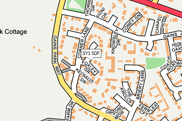 SY3 5DF map - OS OpenMap – Local (Ordnance Survey)