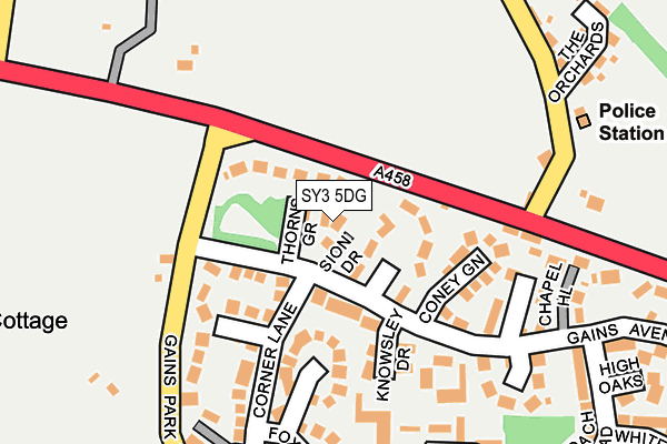 SY3 5DG map - OS OpenMap – Local (Ordnance Survey)