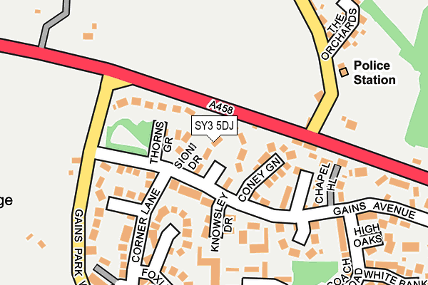 SY3 5DJ map - OS OpenMap – Local (Ordnance Survey)