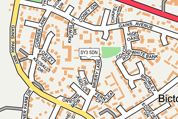 SY3 5DN map - OS OpenMap – Local (Ordnance Survey)