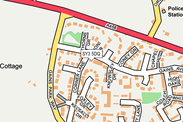 SY3 5DQ map - OS OpenMap – Local (Ordnance Survey)