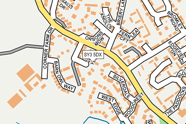 SY3 5DX map - OS OpenMap – Local (Ordnance Survey)