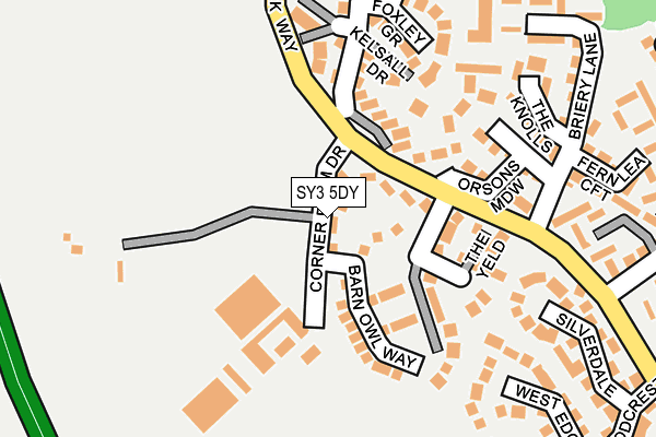 SY3 5DY map - OS OpenMap – Local (Ordnance Survey)