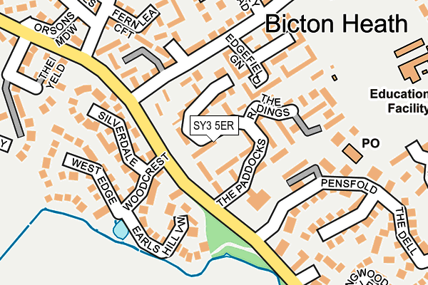 SY3 5ER map - OS OpenMap – Local (Ordnance Survey)