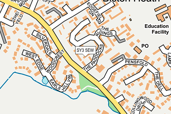 SY3 5EW map - OS OpenMap – Local (Ordnance Survey)