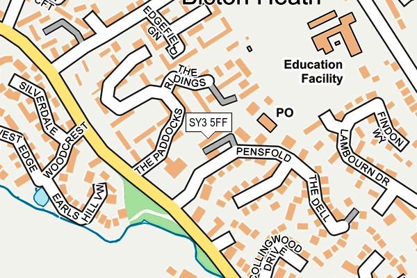 SY3 5FF map - OS OpenMap – Local (Ordnance Survey)