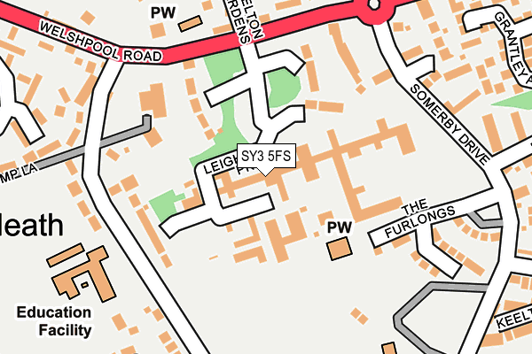 SY3 5FS map - OS OpenMap – Local (Ordnance Survey)