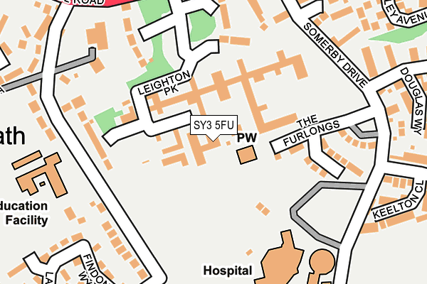 SY3 5FU map - OS OpenMap – Local (Ordnance Survey)