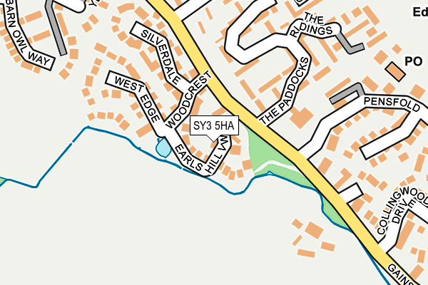 SY3 5HA map - OS OpenMap – Local (Ordnance Survey)