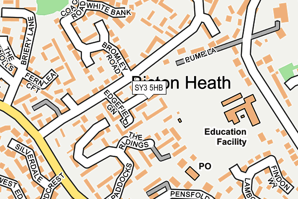 SY3 5HB map - OS OpenMap – Local (Ordnance Survey)