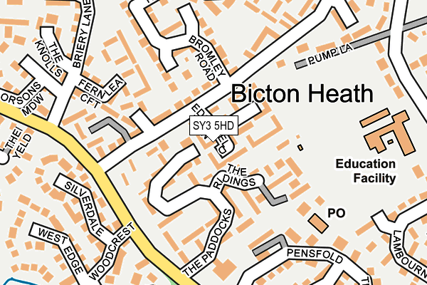 SY3 5HD map - OS OpenMap – Local (Ordnance Survey)