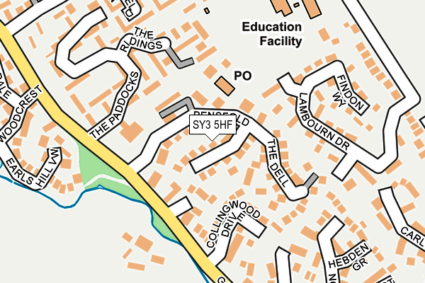 SY3 5HF map - OS OpenMap – Local (Ordnance Survey)